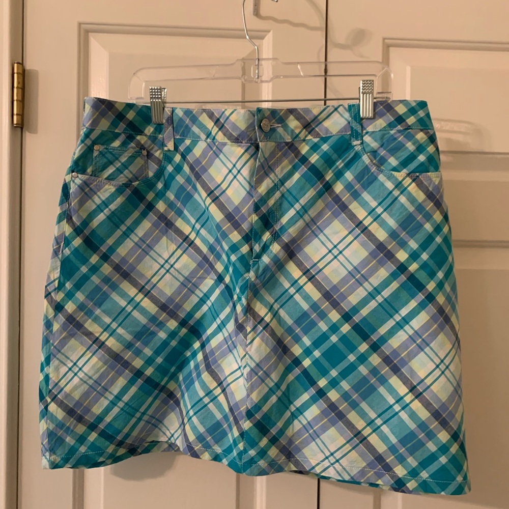 Croft & barrow plaid skort size 18